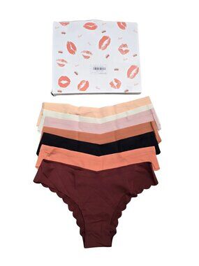 NIP | 7-Pack Seamless Underwear Scalloped Edge Laser Cut No Show | Medium